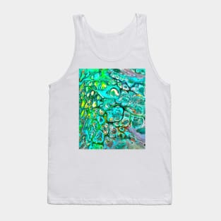 Green land acrylic pouring Paint Tank Top